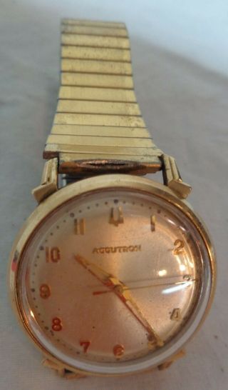 Vintage Bulova Accutron Wrist Watch 10 K Gold Filled Bezel