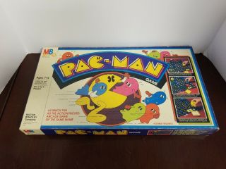 Vintage Milton Bradley Pac - Man Board Game Rare 1980 4216 Complete (look)
