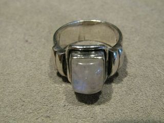 Vintage Sterling Silver Moonstone Ring Sz 8.  25