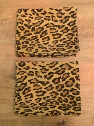 Vintage Ralph Lauren Aragon Leopard Standard Pillowcases