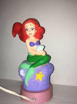 Walt Disney Vintage Little Mermaid Ariel Bedside Table Lamp,  Night Light