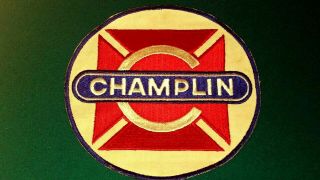 Vintage Champlin Gas & Oil Large Cloth Jacket Patch 8 " Collectible
