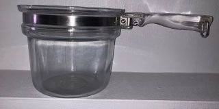 Vintage Pyrex Flameware Double Boiler Glass Pot Insert No Lid 6783 Clear