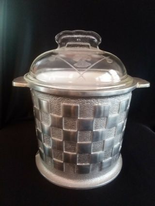 Vintage Guardian Service Ware Ice Bucket W/glass Lid