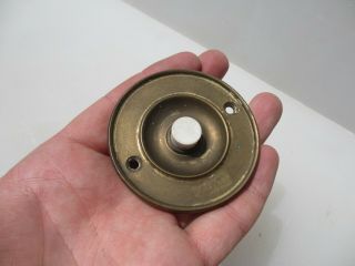 Vintage Brass Doorbell Door Bell Vintage Button Art Deco Antique Old 2.  5 " W