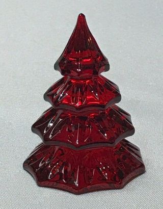 Vintage Waterford Lead Crystal Red Christmas Tree Made In Germany 3”