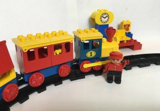Vintage Lego Duplo 2701 Freight & Passenger Train Set 1983 Rare Collectible