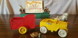 Vtg Ideal Toy Roy Rogers Fix It Chuck Wagon With Jeep & Trailer