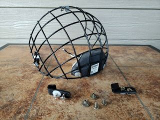 Vintage Cooper Fm300l Fm300 Black Bubble Cage Grill For Helmet & Hardware Great