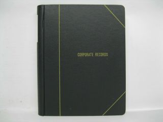 Vintage Dwight & M.  H.  Jackson Corporate Records Heavy Duty 2 Ring Binder With Pa