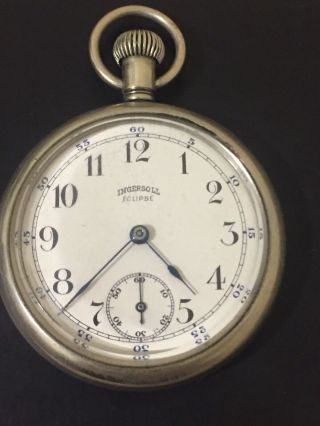 Ingersoll & Bro Eclipse Vintage Pocket Watch Not Running Parts Repair