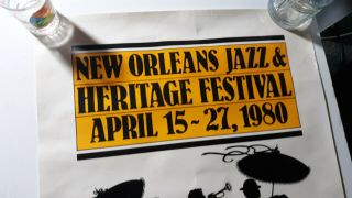 Vintage 1980 Orleans Jazz & Heritage Festival Poster Approx.  20 x 31 