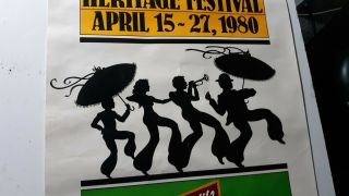 Vintage 1980 Orleans Jazz & Heritage Festival Poster Approx.  20 x 31 