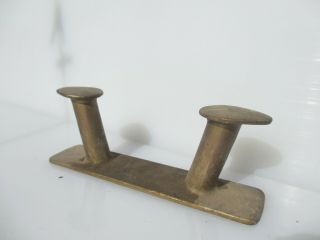Vintage Brass Jetty Wall Tie Boat Holder Deck Mooring Canal Cleat Old 8 " W