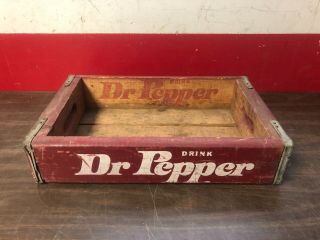Vintage Dr Pepper Wood Soda Cola Coke Bottle Crate Box Antique Display 819