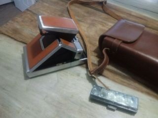 Vintage Poloroid Sx - 70 Land Camera With Leather Case