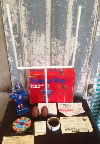 Vintage 1976 Schaper Jock Toe Football Game Toy With Box