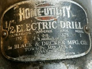Vintage Black and Decker Home Utility model 1) 1/2 