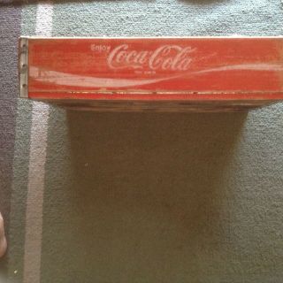 Vintage Wooden Coca - Cola Cole Crate 24 Bottle Carrier Caddy Red White