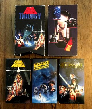 Star Wars Trilogy Vintage Vhs 3 Tape Box Set 1992 Theatrical Release