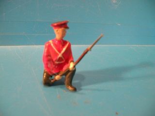 British Soldier Kneeling With Rifle Vintage Lead Toy Figure Britains X43 - X48
