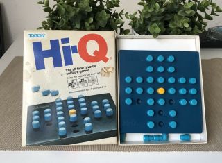 Vintage Toltoys Hi - Q Game Board Game 1977 Complete Solitaire Gilbert Industries