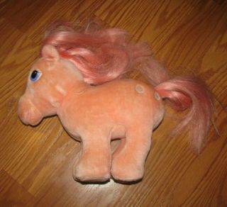 My Little Pony Vintage Cotton Candy Pink Pony Hasbro Softies Plush 9 " In Height