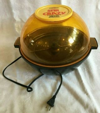 Vintage West Bend Stir Crazy 6 Qt Electric Popcorn Popper 1000 Watt