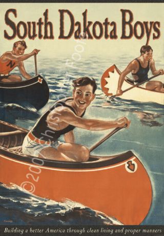South Dakota Boys - Vintage 1950s Style Pulp Movie Poster
