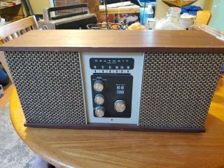 Vintage Wood Case Heathkit Model Gr - 36 Radio - Great