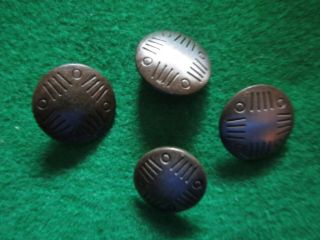 4 Vintage Native American Concho Buttons Navajo Tribe