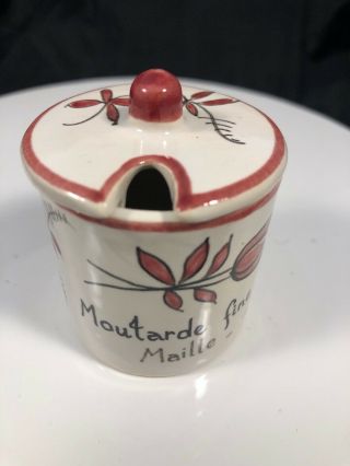 Vintage Moutarde Fine De Dijon Mustard Pot/jar Maille 1747 Made In France