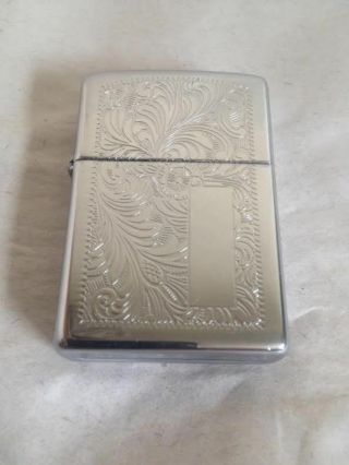 Vintage Zippo Lighter With Scroll Detail - On Both Sides.