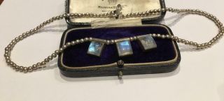 Moonstone Necklace,  Vintage Silver Moonstone Necklace,  sterling silver,  divine. 2