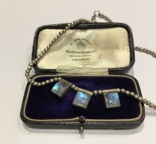 Moonstone Necklace,  Vintage Silver Moonstone Necklace,  sterling silver,  divine. 3