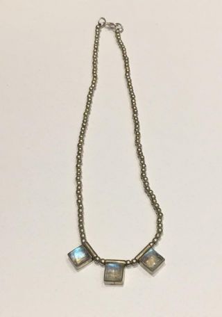 Moonstone Necklace,  Vintage Silver Moonstone Necklace,  sterling silver,  divine. 4