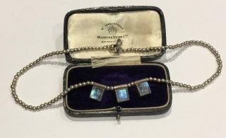 Moonstone Necklace,  Vintage Silver Moonstone Necklace,  sterling silver,  divine. 7