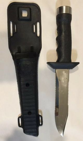 Vintage Wenoka Dive Knife 6 " Blade Black