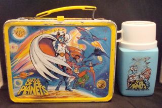Vintage 1979 " Battle Of The Planets " Metal Lunchbox & Thermos Cool
