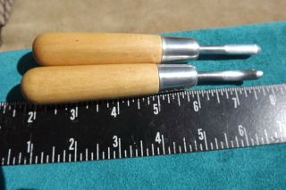Leather Tools/ Vintage Wood Handle Modeling Tool Set Of (2)