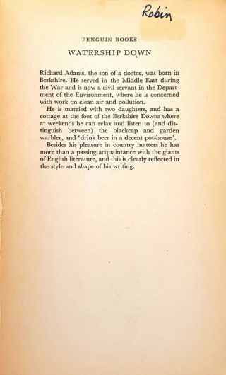 Watership Down by Richard Adams best novel vintage paperback 1978 rabbit 3
