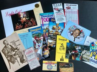 Vintage Assortment G Disneyland 1990’s (14 Items) Guides Flyers Booklets Maps