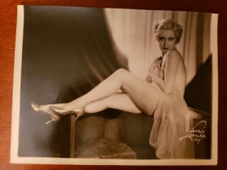 1937 Vintage Murray Korman Photo Of Ina Benson Singer Vaudevillian
