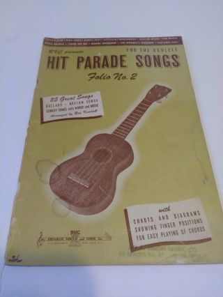 Vintage Bvc Hit Parade Songs For The Ukulele No 2 1950 Ukulele Music Song Book