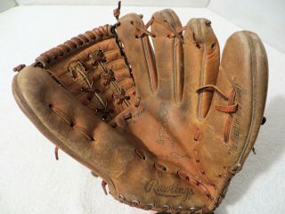 Vintage Rawlings Mickey Mantle Baseball Glove Model Gj99 Mitt Ny Yankees Rht