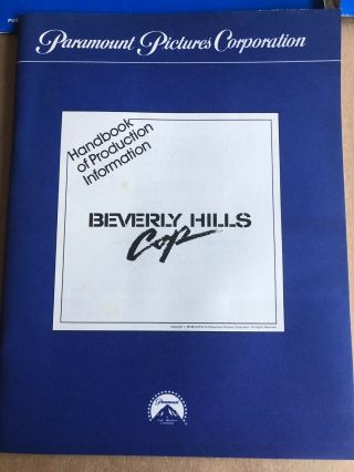 1984 Beverly Hills Cop Eddie Murphy Press Kit Vintage 4
