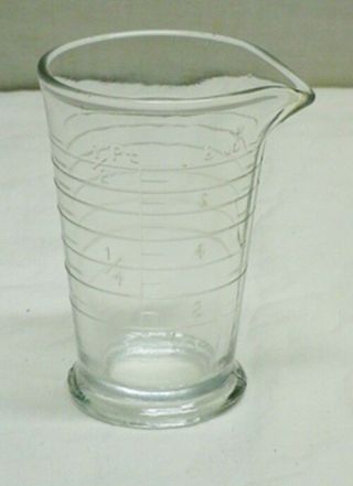 Vintage Photographic Lab Apathecary Graduated Glass Beaker 4 3/4 " Tall 6
