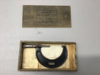 Starrett No.  436 Micrometer 3 - 4 " Outside Micrometer Vintage