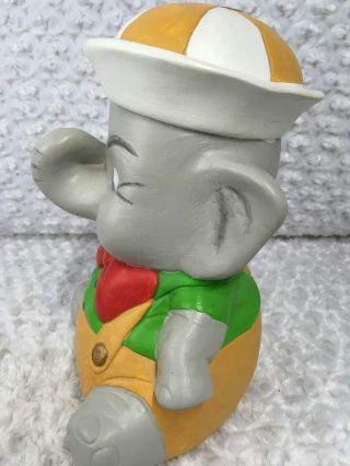 Vintage Elephant Bank Sailor Hat Figure Collectible Ceramic Piggy Bank 12″ Tall 7