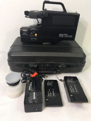 Vtg Camera Camcorder Sears Solid State Vhs Movie W/case Lens Batteries